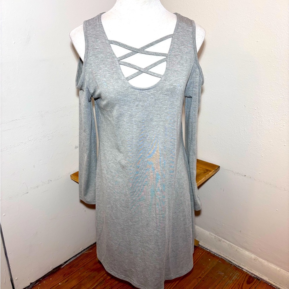 Bauihr Open Shoulder Long Sleeve Strappy Dress. NWT